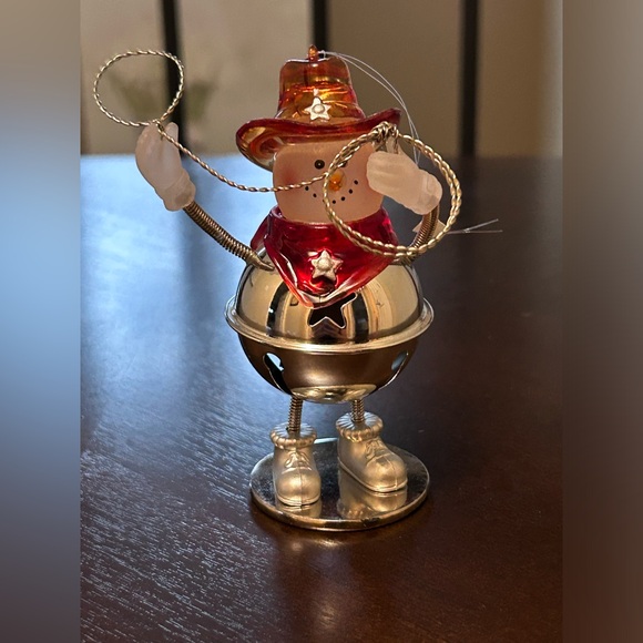 Cowboy snowman ornament. - Picture 2 of 10